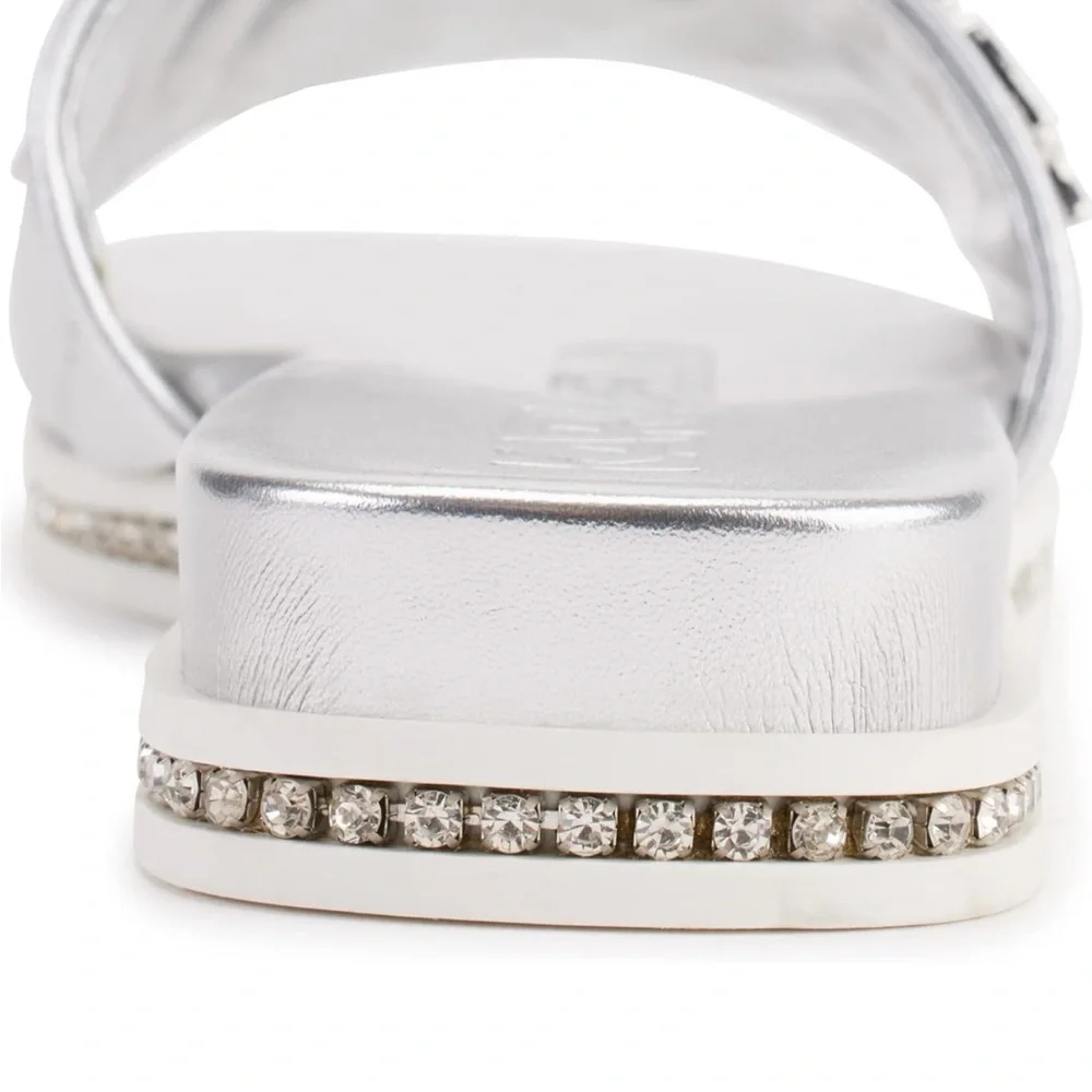 Jeslyn Stud Slide Sandal Karl Lagerfeld Paris silver 7.5 women’s